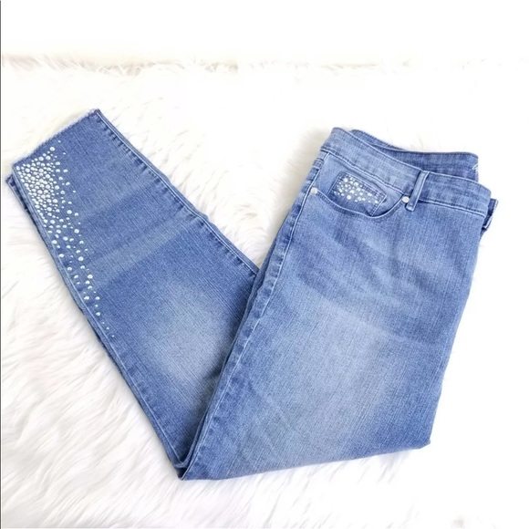 Gloria Vanderbilt Alexandra Light Wash Ankle Jeans - Picture 1 of 5